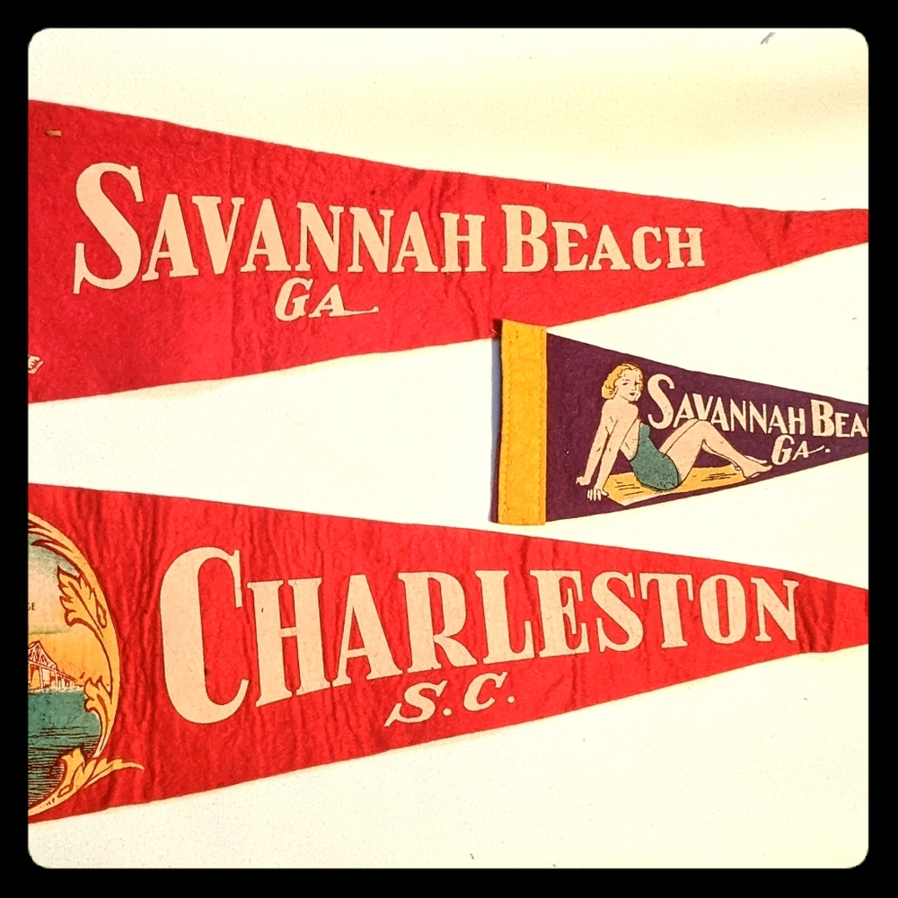 50's pennant Savannah beach GA, Charleston SC